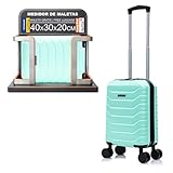 RAYKONG Maleta de Cabina ABS 40x30x20(24L)| Maxima Capacidad | Equipaje de Mano con Ruedas Desmontables para Ryanair | Vueling | EasyJet - Menta