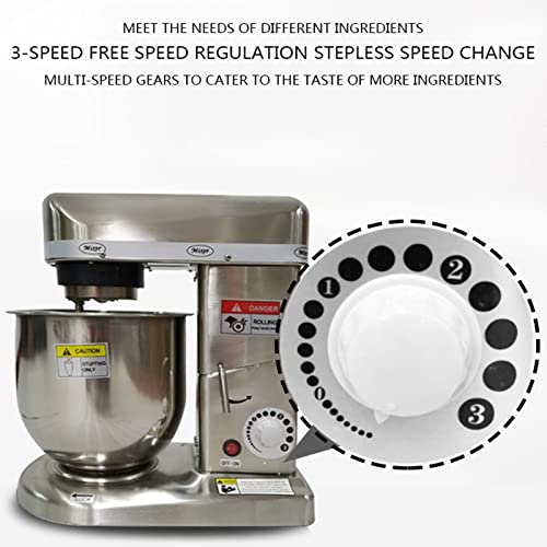 Küchenmaschine,6 Geschwindigkeiten Knetmaschine,10Liter Edelstahlschüssel Rührgerät 500W Zubehör Inbegriffen Ideal Zum… – Bild 7