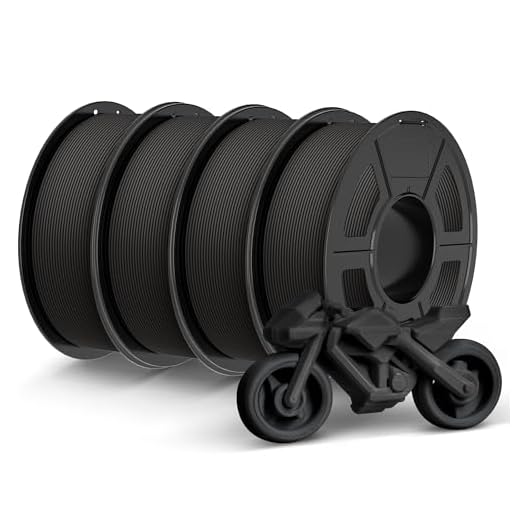 TECBEARS Rapid PETG Filament Bundle，High Speed 3D Printer Filament 4KG, High Toughness PETG, Pack of 4, Black