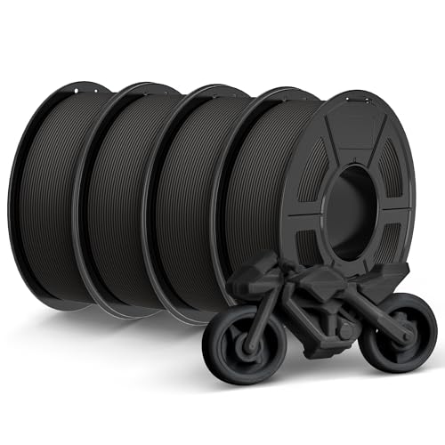 Image of TECBEARS Rapid PETG Filament Bundle,High Speed 3D Printer Filament 4KG, High Toughness PETG, Pack of 4, Black