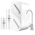 Bevilt RO Water Filtration System,????????????GPD Fast Flow, Tankless,Reduces TDS,2:1 Pure to Drain RO Filters Long Life Used for 48-60 Months,LED Purifier, Smart Faucet