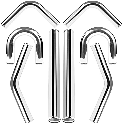 STMGW 8Pcs 2.5 Inch Aluminum Turbo Intercooler Piping, Intercooler Piping kit 63mm DIY Custom Tubing Mandrel Bend Pipe Straight & U-Bend Kit, Universal Fit