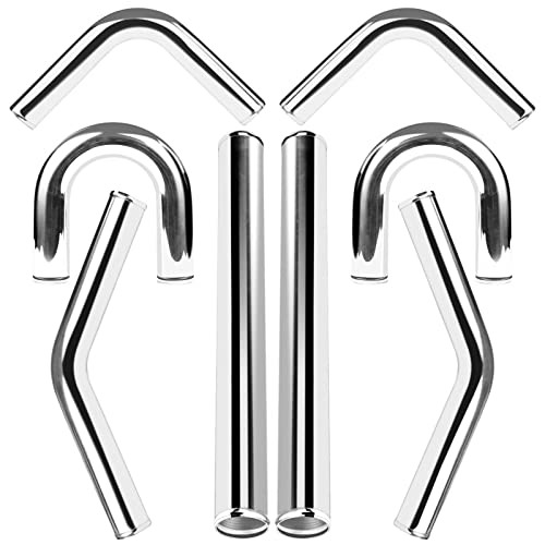 Stmgw 8Pcs 2.5 Inch Aluminum Turbo Intercooler Piping, Intercooler Piping Kit 63Mm Diy Custom Tubing Mandrel Bend Pipe Straight & U-Bend Kit, Universal Fit #TOP3