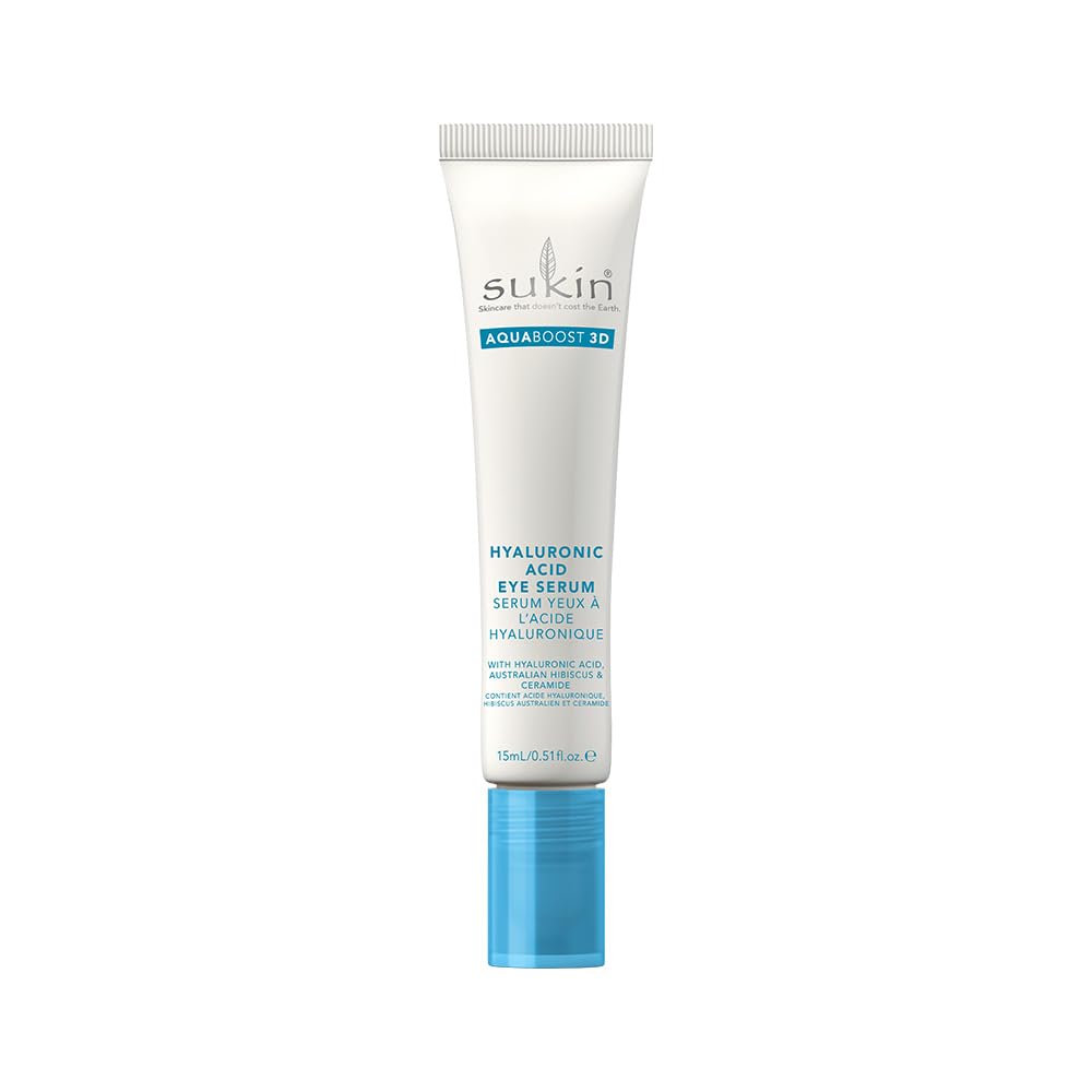 Sukin, Aquaboost 3D Hyaluronic Acid Eye Serum, Natural Eye Care Products, Lightweight Hydrating Sukin Serum