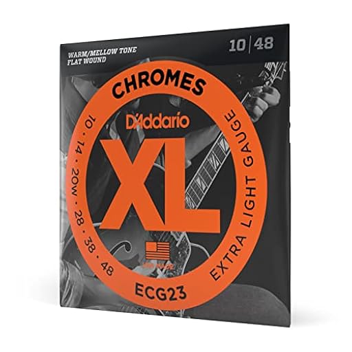 Cuerdas D´Addario para guitarra eléctrica, XL Chromes Flat Wound, ECG23, calibre extra ligero 10-48, juego de 6 cuerdas, paquete de 1 | Ya disponible en tu tienda friki favorita! En mundofriki.es! Cuerdas D´Addario para guitarra eléctrica, XL Chromes Flat Wound, ECG23, calibre extra ligero 10-48, juego de 6 cuerdas, paquete de 1 | Ya disponible en tu tienda friki favorita! En mundofriki.es!
