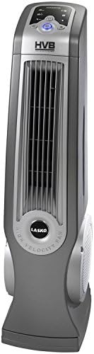 Lasko 4930 Oscillating High Velocity Tower Fan with Remote Control - Features Built-in Timer and Louvered Air Flow Control