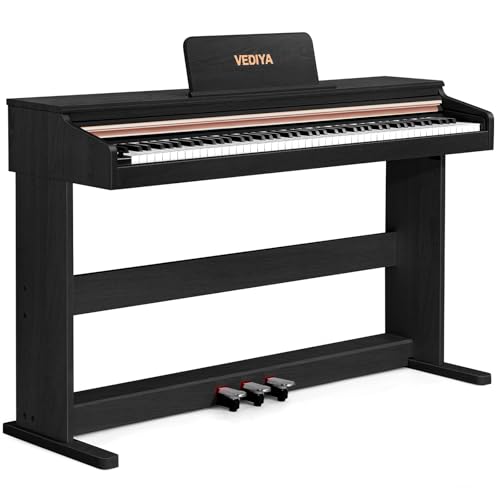 Vediya 88-Key Semi-Weighted Digital Piano with Triple Pedal