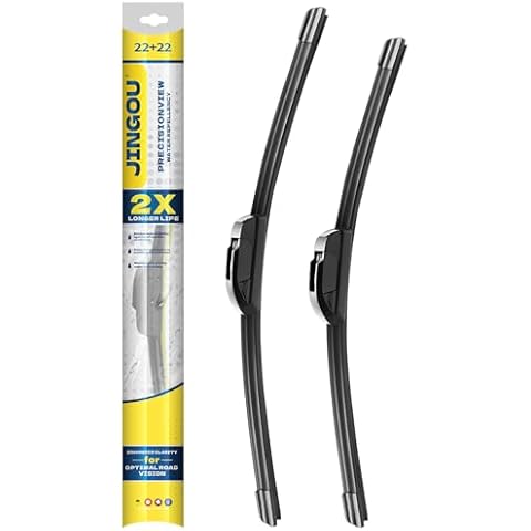 JINGOU 22" + 22" Front Windshield Wiper Blades Compatible with Ford F Series 2023-2012 Expedition 2022-2008 OEM QUALITY Premium All-Season Automotive Replacement Wipers (Pack of 2) Cover