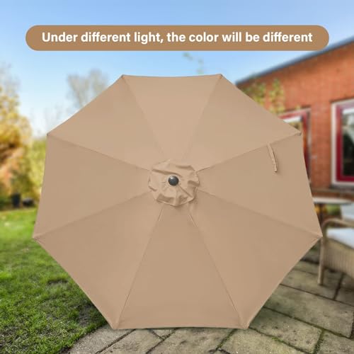 Simple Deluxe LGBRLA9TAN-Z 9Ft Outdoor Patio Umbrella Table Market Umbrella thumb #1