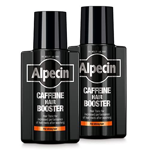 Alpecin Black Booster Hair Tonic 2x 200ml | Prévient et réduit la chute des cheveux | Energisant pour une croissance forte et naturelle pour hommes