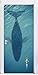 Produktbild jdsjadjw Türaufkleber Wandaufkleber 3D Whale Wandaufkleber DIY Türabdeckung Küche Dekoration Zubehör Moderne 3D Wandaufkleber 77X200Cm