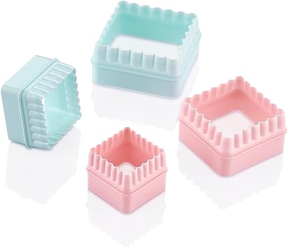 EYNEL 7 Piece Serrated Square And Round Cookie Mold Set Shaped Dough Cutter (1)