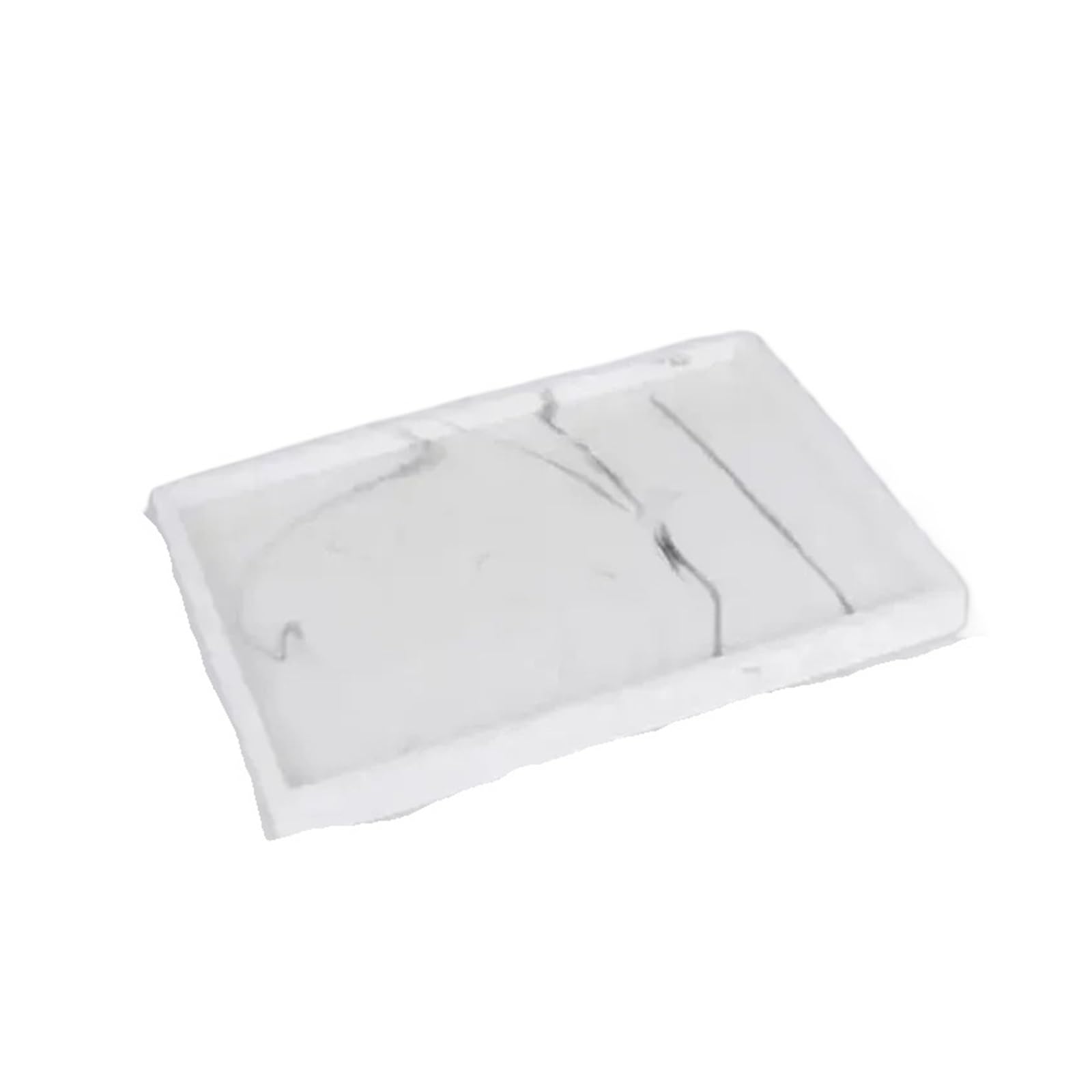Bandeja Perfumes Bandeja Rectangular de Resina con imitación mármol, Almacenamiento en Blanco y Negro, Ideal for el hogar hoteles, baño artículos Aseo(Color 01)