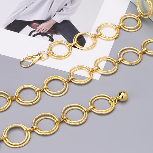 Waist Chain Belt Fashion O Ring Metal Belts for Women Dresses Skirts3