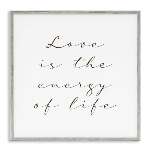 'Love Is Energy of Life Phrase Motivational'| Framed Giclee Art