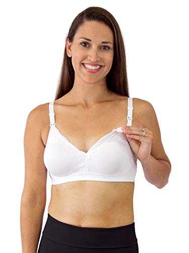 LEADING LADY, The Veronica, Wireless Nursing Bra for Women, Contoured Cups, Cotton Sling, One Hand Nursing Clasps