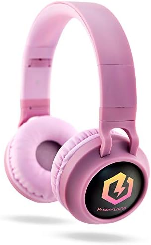 PowerLocus Headphones for Kids, Bluetooth Headphones, Kid Headphone Over-Ear with LED Lights, Foldable Headphones with Microphone,Volume Limited, Wireless and Wired Headphone for Phones,Tablets,PC,TV