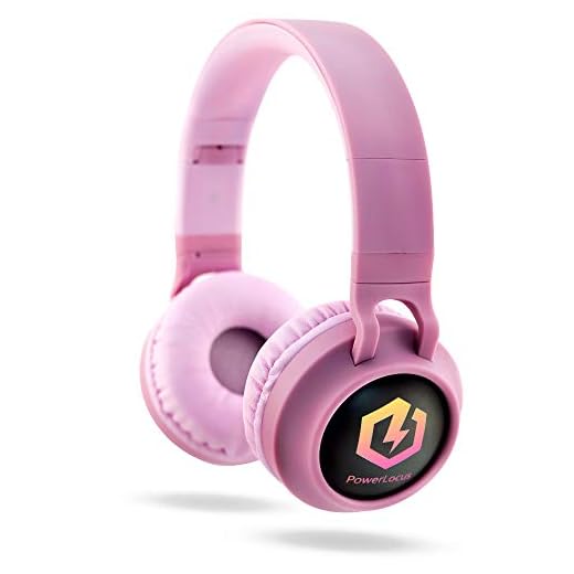 Barnhörlurar bluetooth, PowerLocus barn hörlurar Over-Ear med 85 db volymbegränsning LED-ljus vikbar HD stereo hörlurar trådlös och kabel, inbyggd mikrofon för mobiltelefon, surfplatta, PC, TV (Rosa)