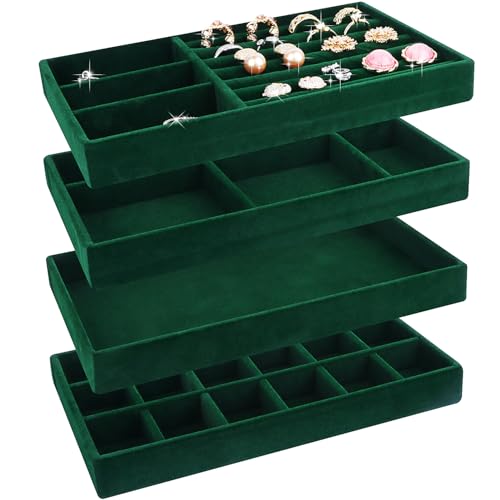 LWAIX Organizer Gioielli Jewelry Organizer Portagioielli Vassoio per Gioielli Impilabile