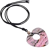 Größendetails für Stein-Anhänger-Halskette: Größe der herzförmige Anhänger ist 41*41*9mm; Durchmesser für den kleineren Stein ca. 6 mm. Einstellbare Nylonkette reicht Halsweite von 72cm am längsten bis 46cm am kürzesten und 2mm dick, geeignet für Unisex. Gewicht: 21g.