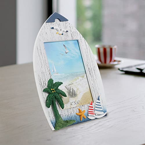 Homsfou Rustic Picture Frame Nautical Photo Frame Mediterranean Coastal Photo Frame Creative Photo Holder Beach Themed Home Coffee Shop Decoration #TOP1