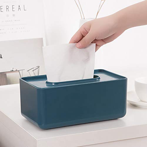 Pretty Jolly PP Tissue Box Holder Rectangular Napkin Organizer Paper Case Dispenser Facial Tissue Holder with Cover for Bathroom,Home,Office(3.8 X 5 X 9 inch)-Yellow