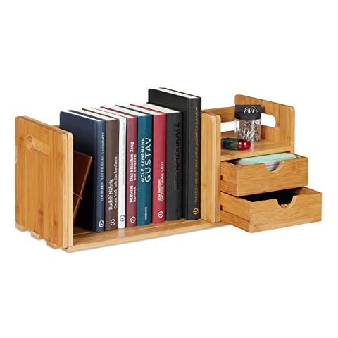 Organiseur de bureau Relaxdays en bambou Cover