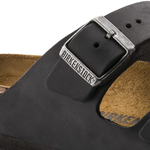 Birkenstock Arizona Leather Sandal - Men's Black Oiled Leather, 44.02