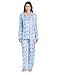 Casual Nights Women's Long Sleeve Notch Collar Floral Print Pajama Set