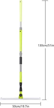 Magic Broom Squeegee, with 51 Long Handle Air Broom as Seen on Tv, Rubber Broom for Pet Hair for Concrete Floor,Bathroom Tile