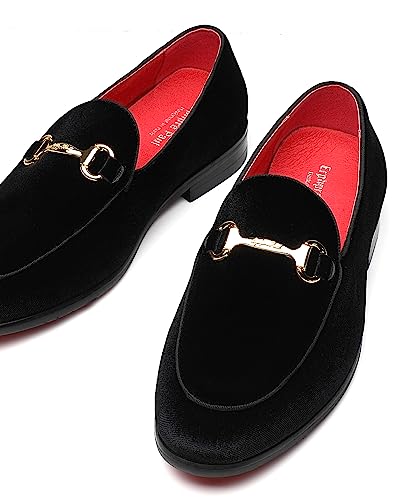 Men's Velvet Loafers Wedding Party Prom Homecoming Shoes3