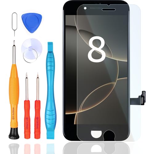 LL TRADER Pantalla para iPhone 8 LCD 4,7' FHD Reemplazo 3D Touch Digitalizador Ensamblado y Kit de Reparación Negro (para los modelos A1863, A1905, A1906) U01