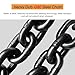 Single Leg Lifting Chain Sling Heavy Duty, 3.3ft Steel Rust-Proof for 2/3 Ton Large and Cargo, Industrial Handling Hook with Tag(1m L - 3 Ton Lifting Capacity)