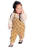 Siyova Set Baby Mädchen Kleidung Outfit Langarm Rundhals Pullover Top + Polka Dot Print Rock / Overalls 2er Baby Mädchen Kleidung Babyset Kleinkind (Hosenanzug, 4-5 Jahre)