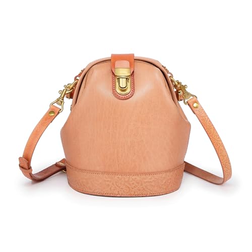 Image of OLD TREND Doctor Bucket Crossbody Handbag | Luxurious and Versatile Bag for Women | Genuine Cowhide Leather