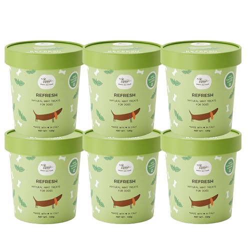 Biscotti Refresh : Biscotti per Cani, 100% Naturali gusto menta per alitosi e placca | Snack Cane gustoso e sano, adatto a tutte le taglie ed età | Scorta sufficiente per 6 mesi, 600 gr. | Hygge Dog