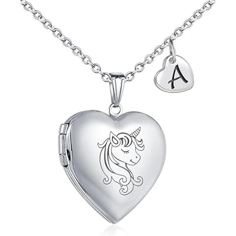 YOUFENG Unicorn Locket Necklace for Girls Cover