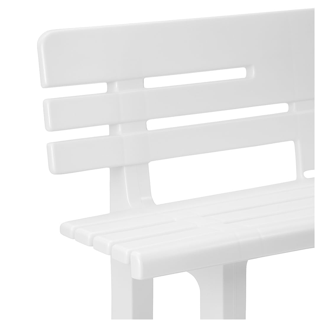 Acomoda Textil – Banco de 2 Plazas 110x52x71 cm para Jardín, Terraza o Balcón con Respaldo. Banco Blanco Cómodo, Impermeable, Ergonómico, Ligero y Resistente para Espacios Interiores y Exteriores.