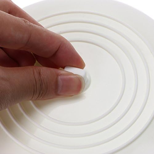 BTSKY 2 pack 6 Inches Universal Silicone Rubber - Tub Stopper Drain Plug Cover For Kitchen Bathroom Sink Bathtub Drain Cover, Travel Silicone Rubber Drain Plug, White