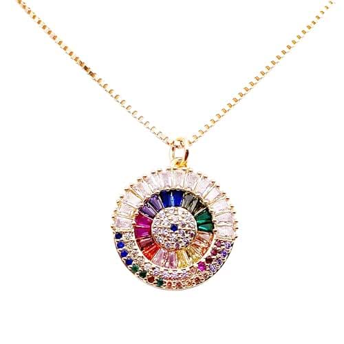 SIFRIMANIA Big Evil Eye for Women Round Disc 0.78 Inch