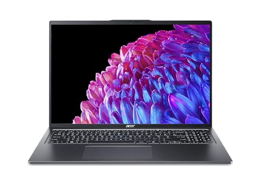 acer Swift Go 16 OLED, SFG16-72, Ultrabook/Laptop, 16 Zoll WQXGA+ 3200 x 2000 120 Hz, Intel Core Ultra 7 155U, 32 GB RAM, 1 TB SSD, Intel Graphics, Windows 11 Home, Deutsch, Grau
