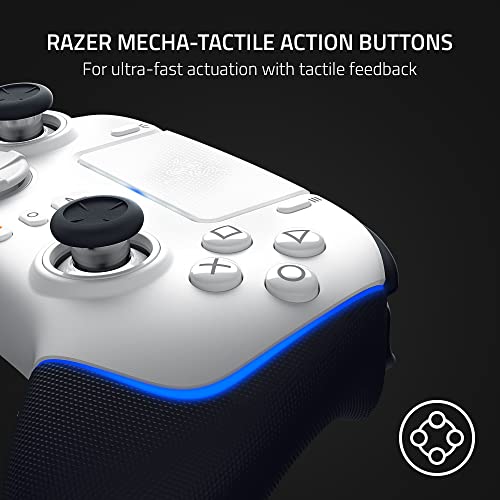 Razer Wolverine V2 Pro Wireless Gaming Controller for PlayStation 5 / PS5 PC: HyperSpeed Wireless - Mecha-Tactile Action Buttons - 8-Way Microswitch D-Pad - 6 Remappable Buttons - Chroma RGB - White by Razer - Image 3