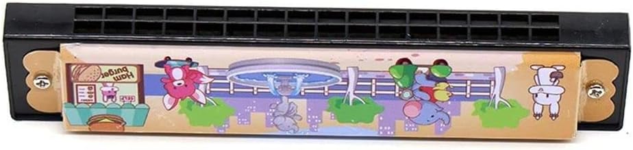 Harmonica, Professional Harmonica Wind Instrument, Cartoon Pattern Beginners Musical Instrument, Painted Music Sense Training Enlightenment Toye Practical treatment