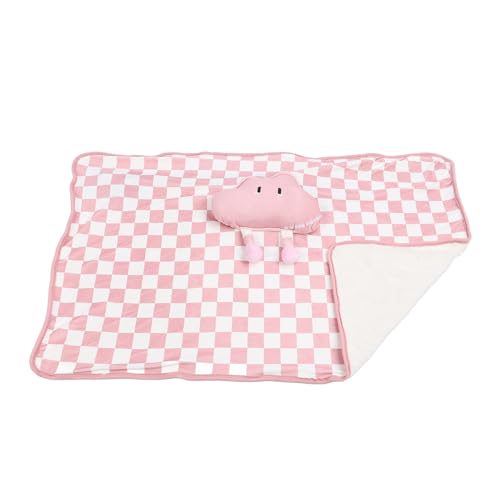 Heated Throw Blanket with Hand Pocket, USB Powered, Cloud Shaped Cushion for Office Productivity,Multifunctional Electric Heating Blanket (Light Red)