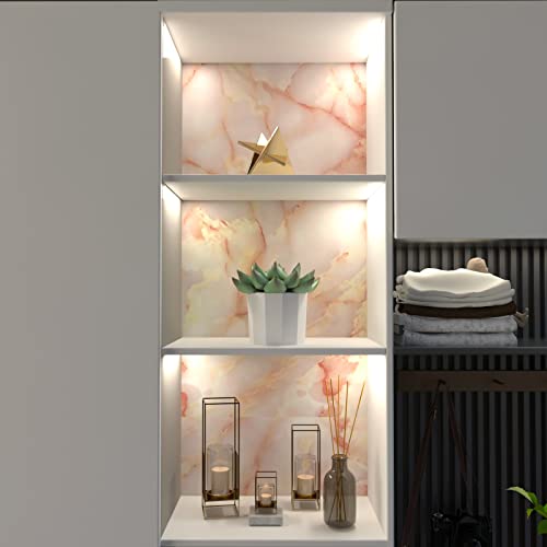 Viopvery Marble Contact Paper,15.7"X393" Wallpaper, Peel And Stick Wall Paper, Waterproof, Easily Removable Self-Adhesive Film Wall Covering For Kitchen Countertop And Cabinet Shelf Liner #TOP5
