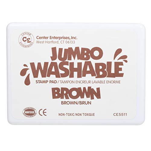 Center Enterprises Inc. Jumbo Washable Unscented Stamp Pad, Brown