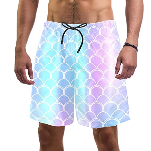 Maillots de bain pour hommes short de plage écailles poisson séchage rapide