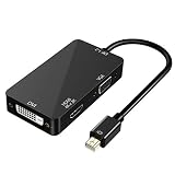❤【Ligero y portátil】Adaptador ligero y portátil para conectar un Mini DisplayPort (puerto rayo) a HDMI, monitor o proyector con cable / DVI / VGA HDMI.