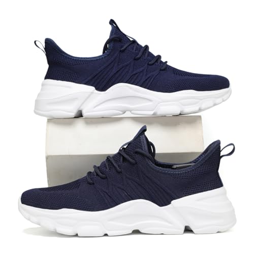 Image of Socviis Mens Slip On Running Shoes Athletic Walking Trainers Lightweight Breathable Mesh Tennis Sneakers