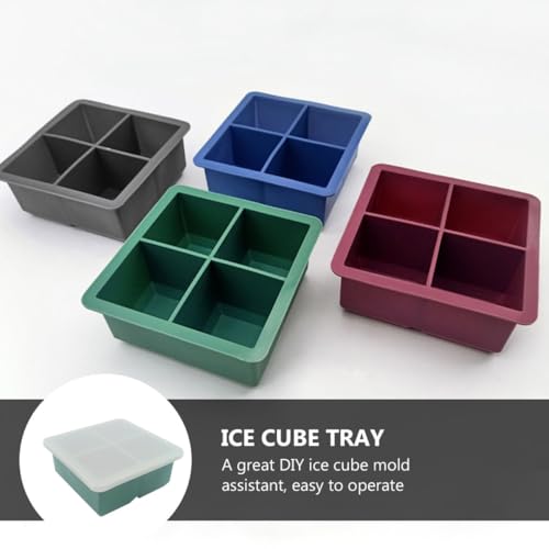 Molde de hielo de silicona con tapa color verde miniatura 6
